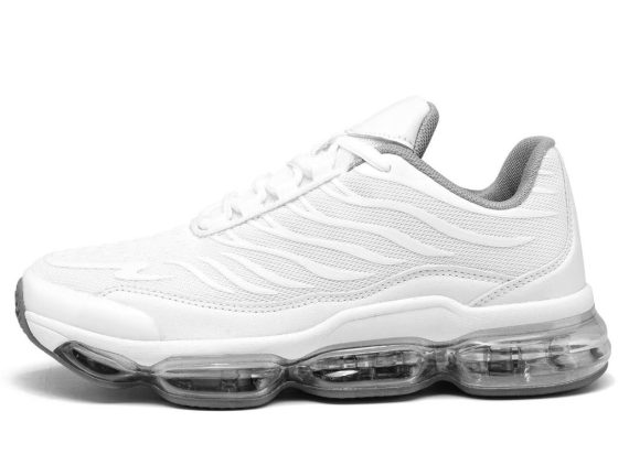 Men's Air Running Shoes Non Slip Workout Casual Sport Shoes for Men Basketball Sneakers Fashion Tennis Sport Fitness Cross Trainers - White