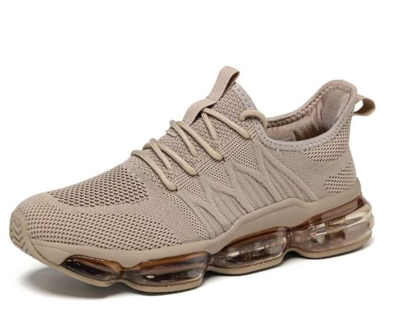 Men's Air Running Shoes Non Slip Workout Casual Sport Shoes for Men Basketball Sneakers Fashion Tennis Sport Fitness Cross Trainers - Z02 Khaki