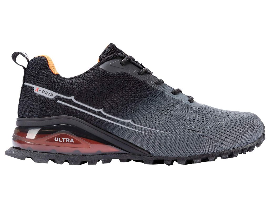 Men's Trail Running Shoes Fashion Walking Hiking Sneakers for Men Tennis Cross Training Shoe Outdoor Snearker Mens Casual Workout Footwear - Grey