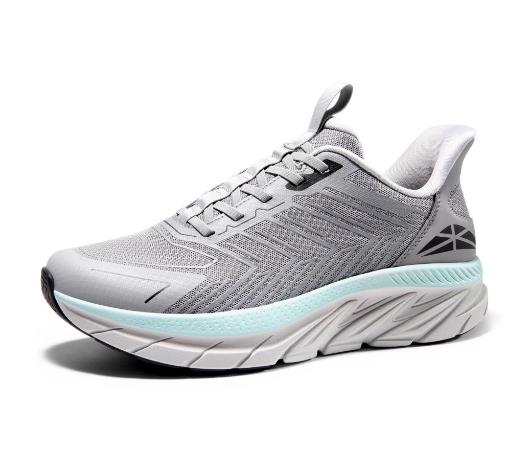 Men's Slip On Walking Shoes Running Comfortable Tennis Breathable Non Slip Athletic Gym Workout Cross Training Fashion Sneakers - Grey