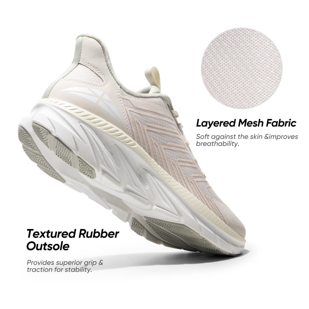 Men's Slip On Walking Shoes Running Comfortable Tennis Breathable Non Slip Athletic Gym Workout Cross Training Fashion Sneakers - Beige