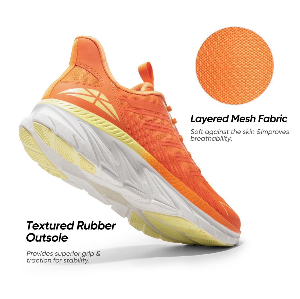 Men's Slip On Walking Shoes Running Comfortable Tennis Breathable Non Slip Athletic Gym Workout Cross Training Fashion Sneakers - Orange