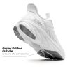 Women's Slip On Walking Shoes Running Comfortable Tennis Breathable Non Slip Athletic Gym Workout Cross Training Fashion Sneakers - White