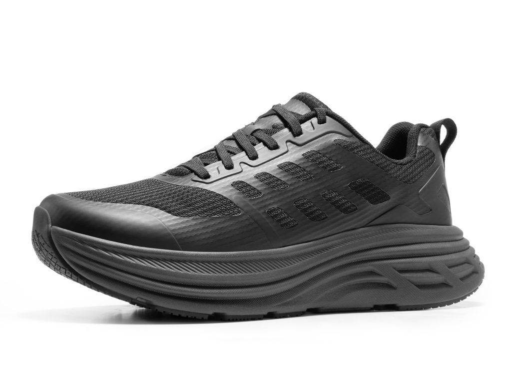 Men's Walking Running Tennis Cushioning Shoes ActiveFloat Non Slip Athletic Gym Workout Jogging Comfortable Sneakers - Black
