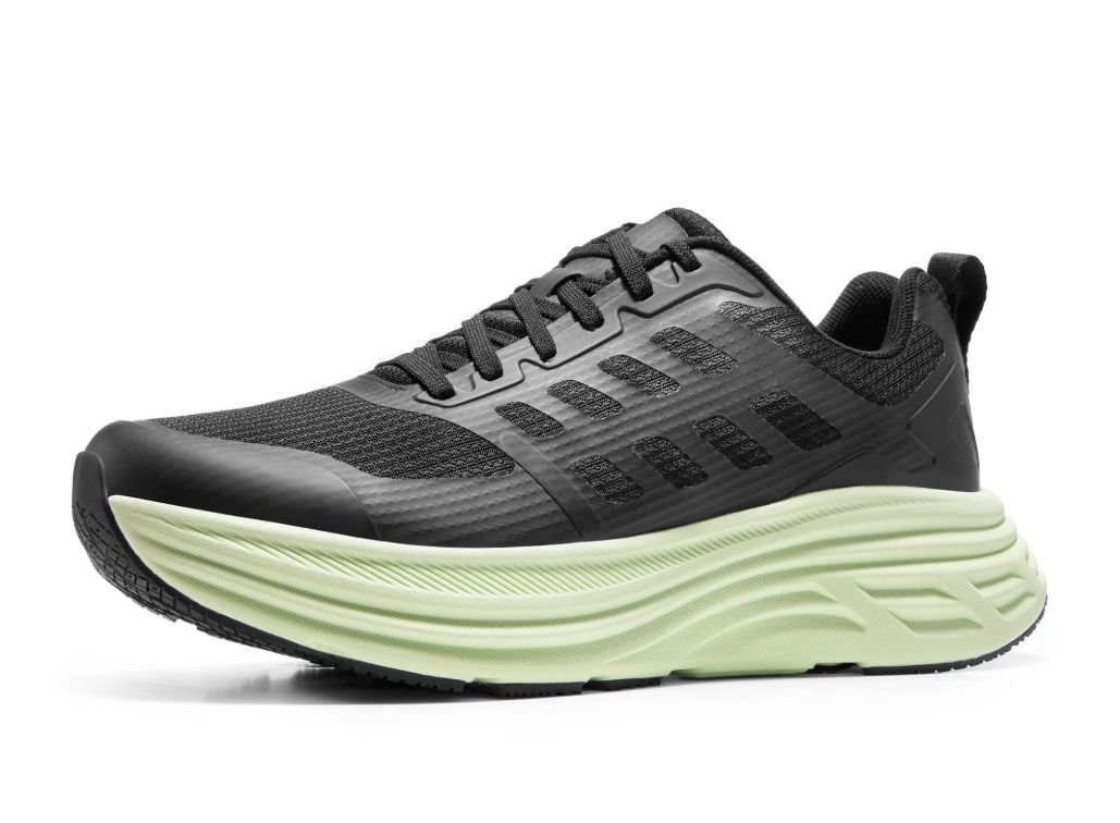 Men's Walking Running Tennis Cushioning Shoes ActiveFloat Non Slip Athletic Gym Workout Jogging Comfortable Sneakers - Black/Green