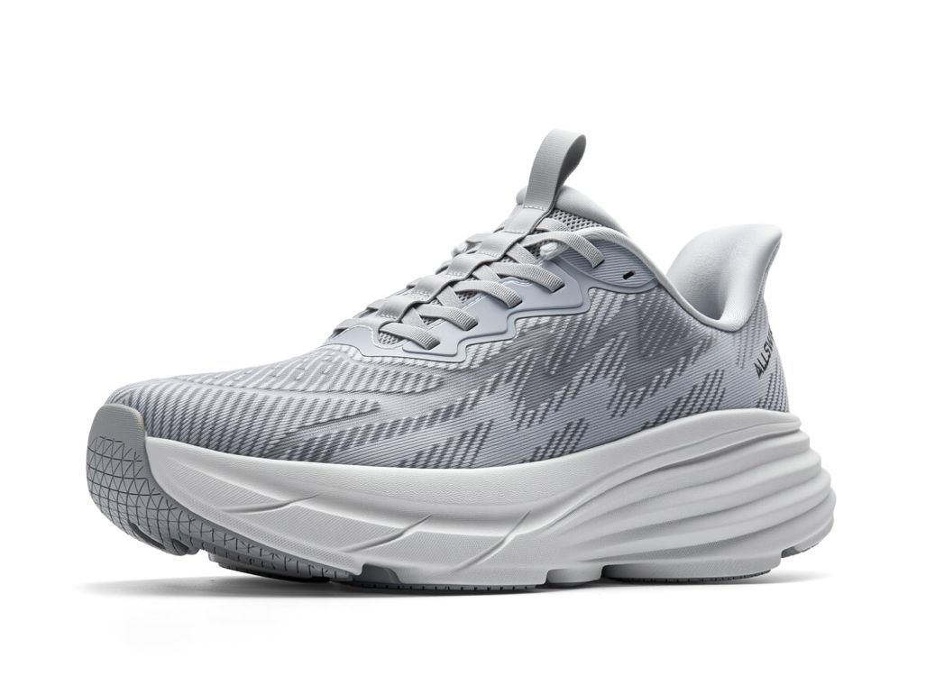 Men's Slip On Walking Shoes Hands-Free Cushion Running Tennis SwiftPlush Non-Slip Comfortable Workout Gym Athletic Fashion Sneakers - Grey