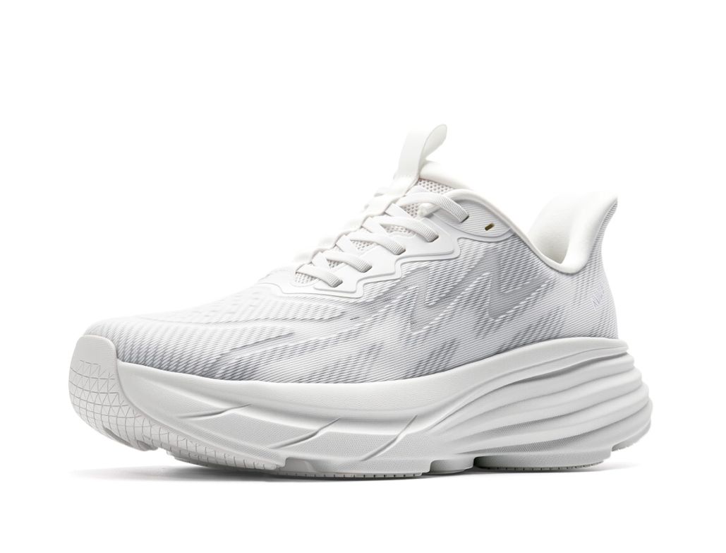 Men's Slip On Walking Shoes Hands-Free Cushion Running Tennis SwiftPlush Non-Slip Comfortable Workout Gym Athletic Fashion Sneakers - White