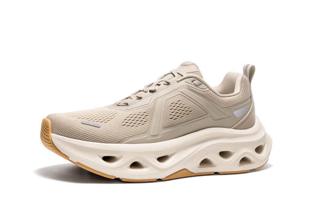 Men's Comfortable Walking Shoes MovePropel Athletic Breathable Gym Workout Tennis Jogging Cross Training Non Slip Fashion Running Sneakers - Apricot