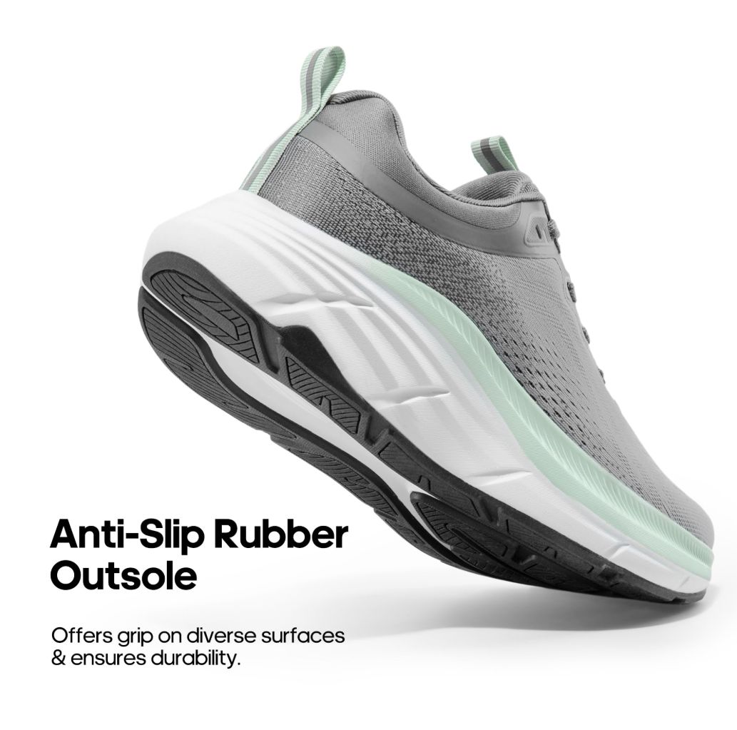 Men's Walking Shoes Running Tennis Cushioning ActiveBreeze Non Slip Athletic Gym Workout Comfortable Fashion Sneakers - Grey