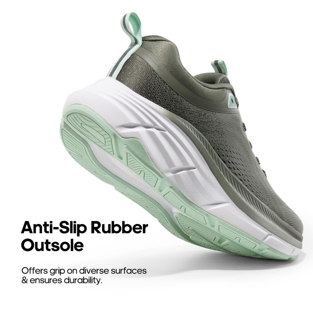 Men's Walking Shoes Running Tennis Cushioning ActiveBreeze Non Slip Athletic Gym Workout Comfortable Fashion Sneakers - Greyish Green