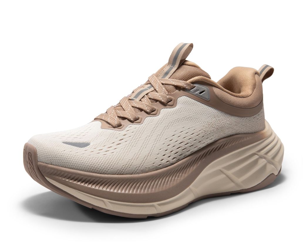 Women's Walking Shoes Cushion Comfortable ActiveBreeze Running Tennis Shoes Non-Slip Workout Gym Sports Athletic Breathable Fashion Sneakers - Beige/Khaki